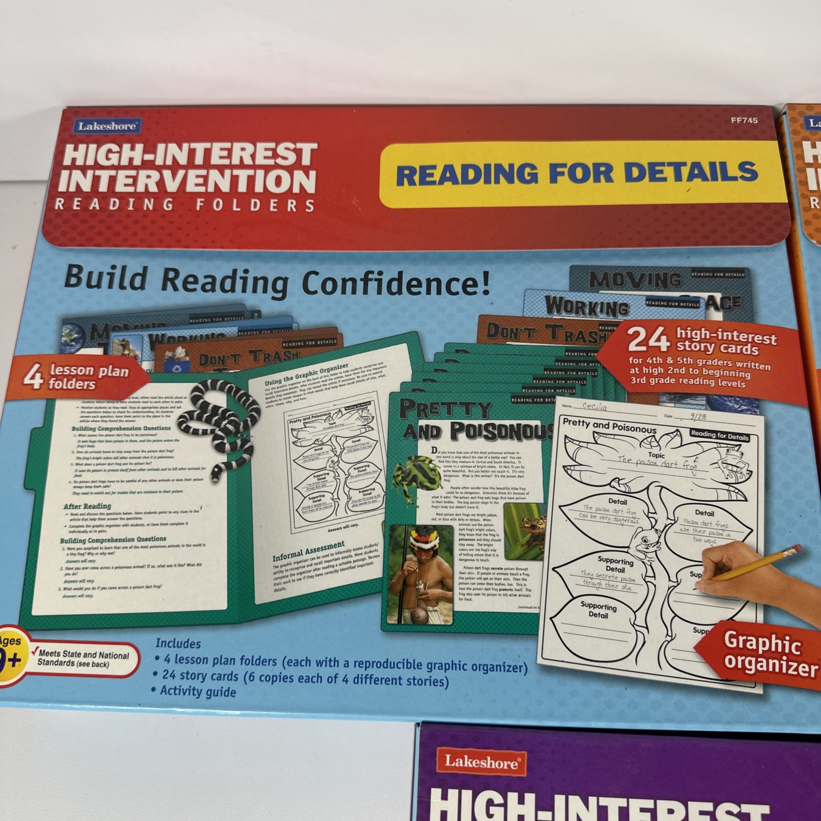 Lakeshore High-Interest Intervention Reading Folders Lot of 5 Sets Ages 9+