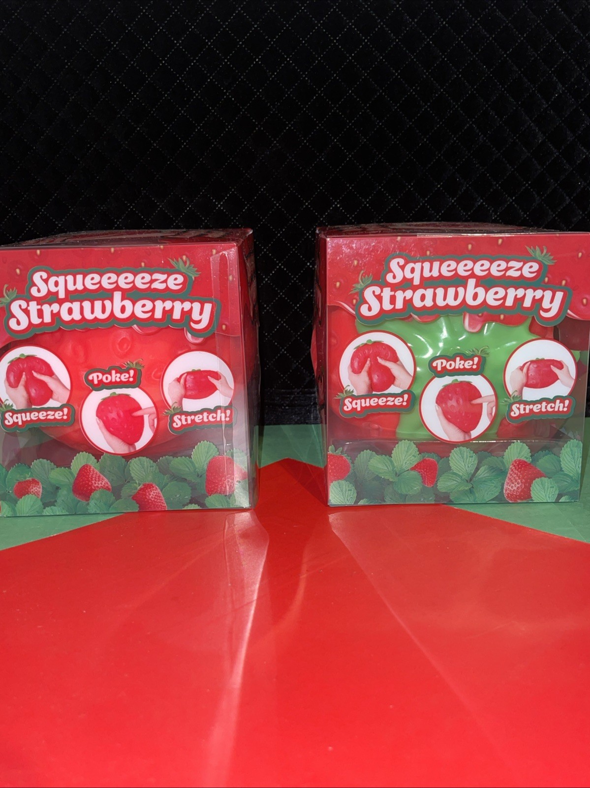 Big Squishy Squeeezy Strawberry Squishy Toy Sensory Sunny Days Lot Of 2