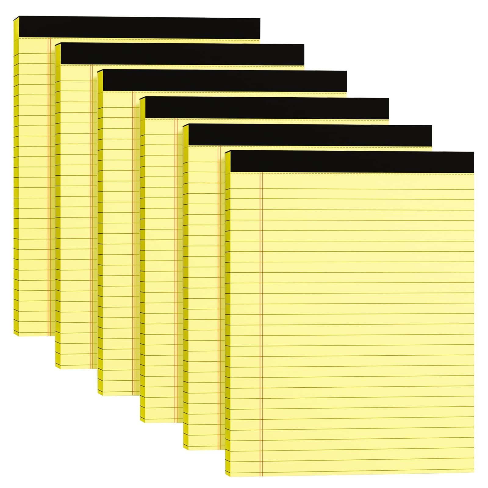Legal Pads 8.5 x 11, 6 Pack Yellow Note Pads 8.5 x 11 Writing Pads, Wide Rule…