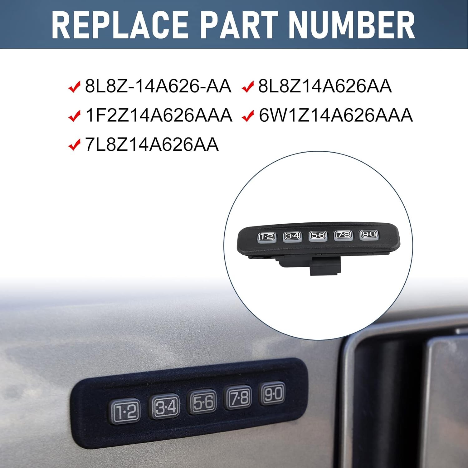 DICMIC Door Keyless Entry Keypad Ford F250 Escape Lincoln 8L8Z