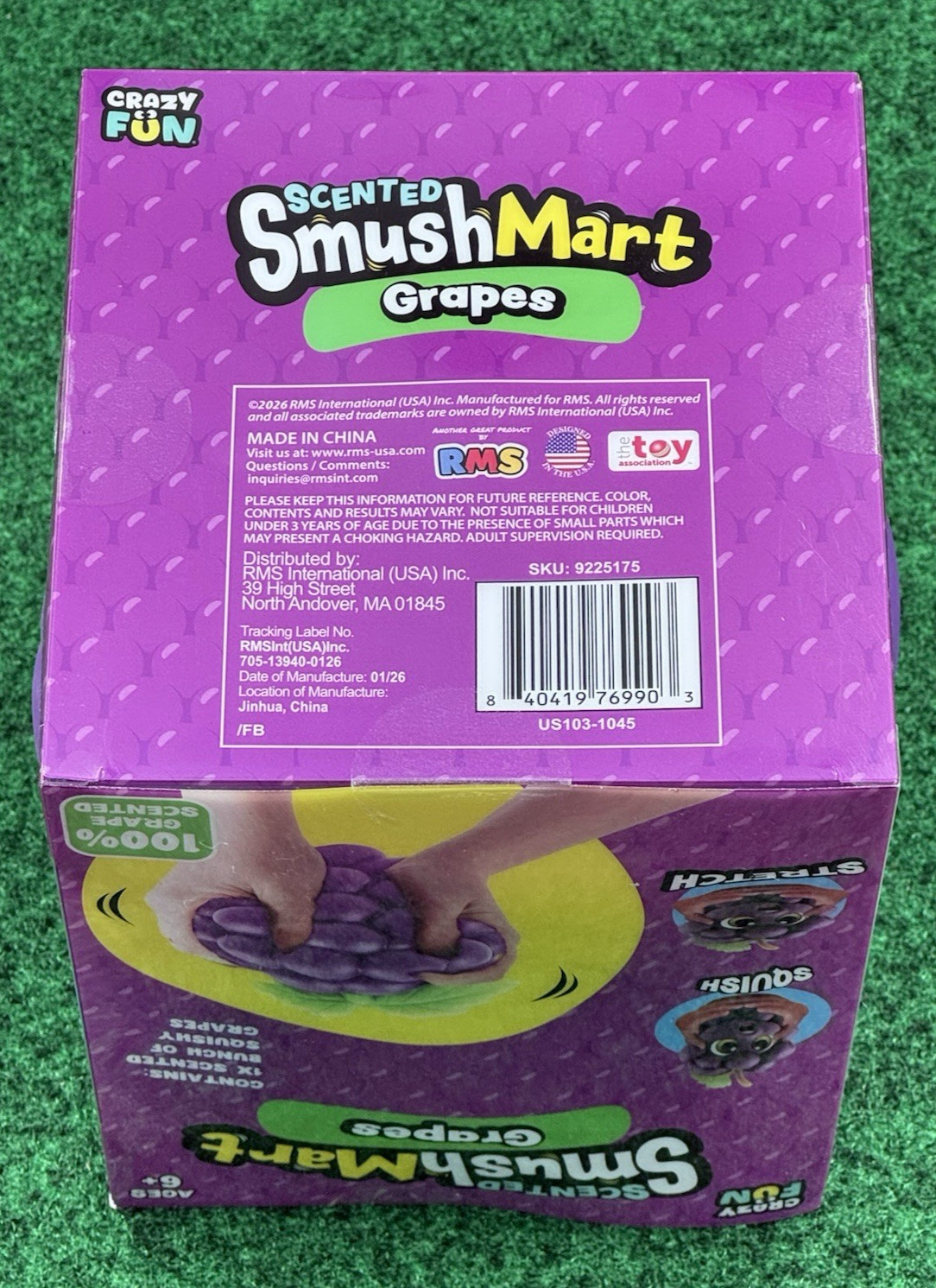 Crazy Fun Scented SmushMart Grapes Squishy Squeezable Stress Reliever New