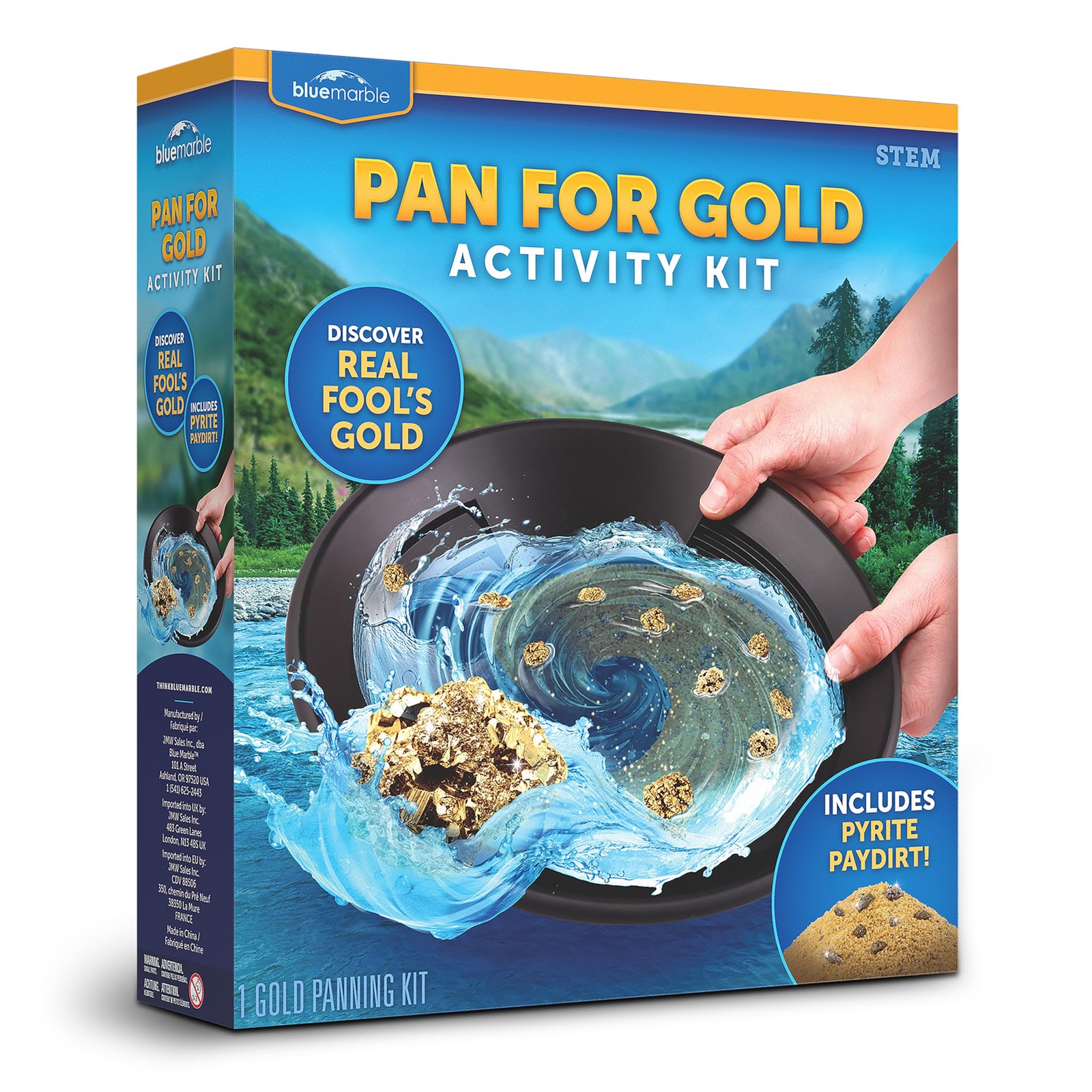 Blue Marble Gold Panning Kit for Kids Learn to Pan for Gold, Includes Pay Di…