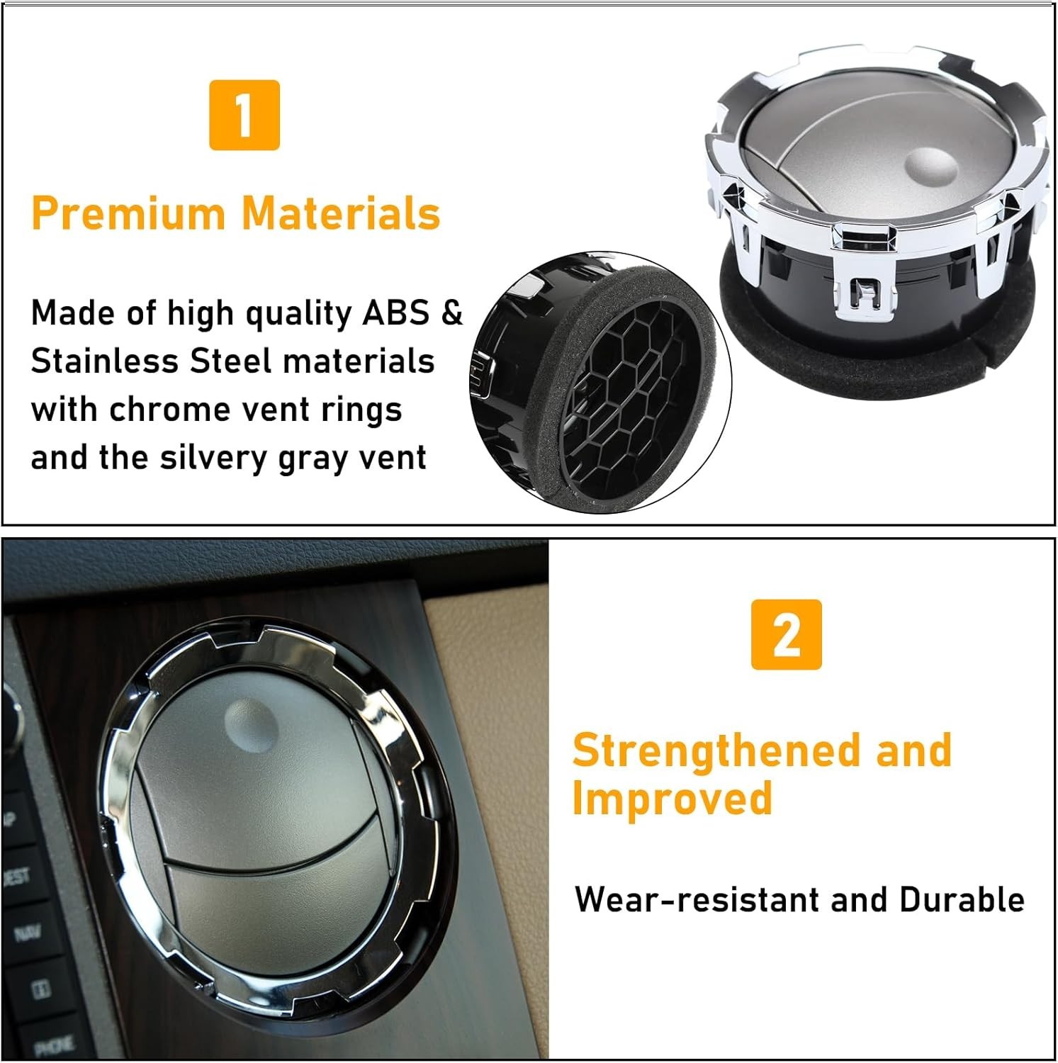 Compatible with 2011-2016 Ford Dash Air Vent,AC Heater Air Vent for F250 F350…