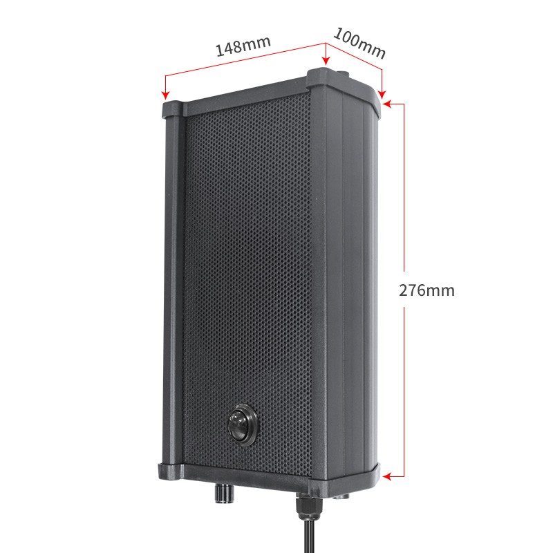 [ Flyron FNM-803-BLK ] Rainproof PIR Motion Sensor Activated Audio Player BLACK