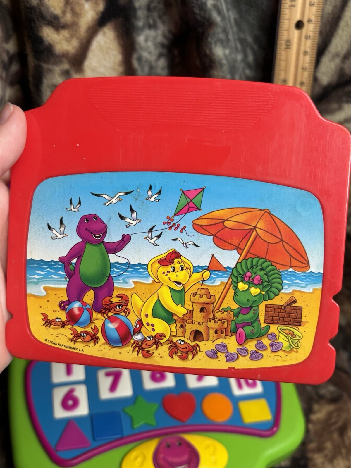 LOOK! BARNEY Laptop Interactive Learning (1) Cartridge 2002 Vintage Toy Portable