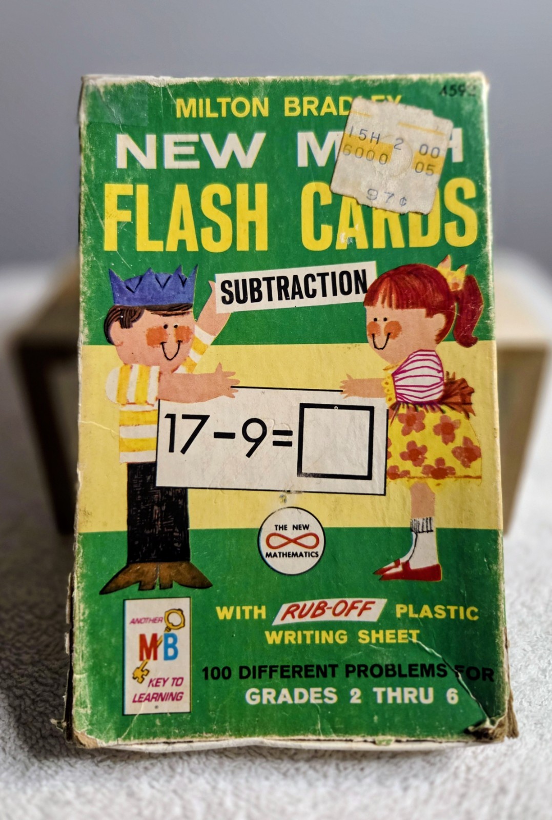 ​Vintage 1965 Milton Bradley New Math Subtraction Flash Cards Set #4592 Complete