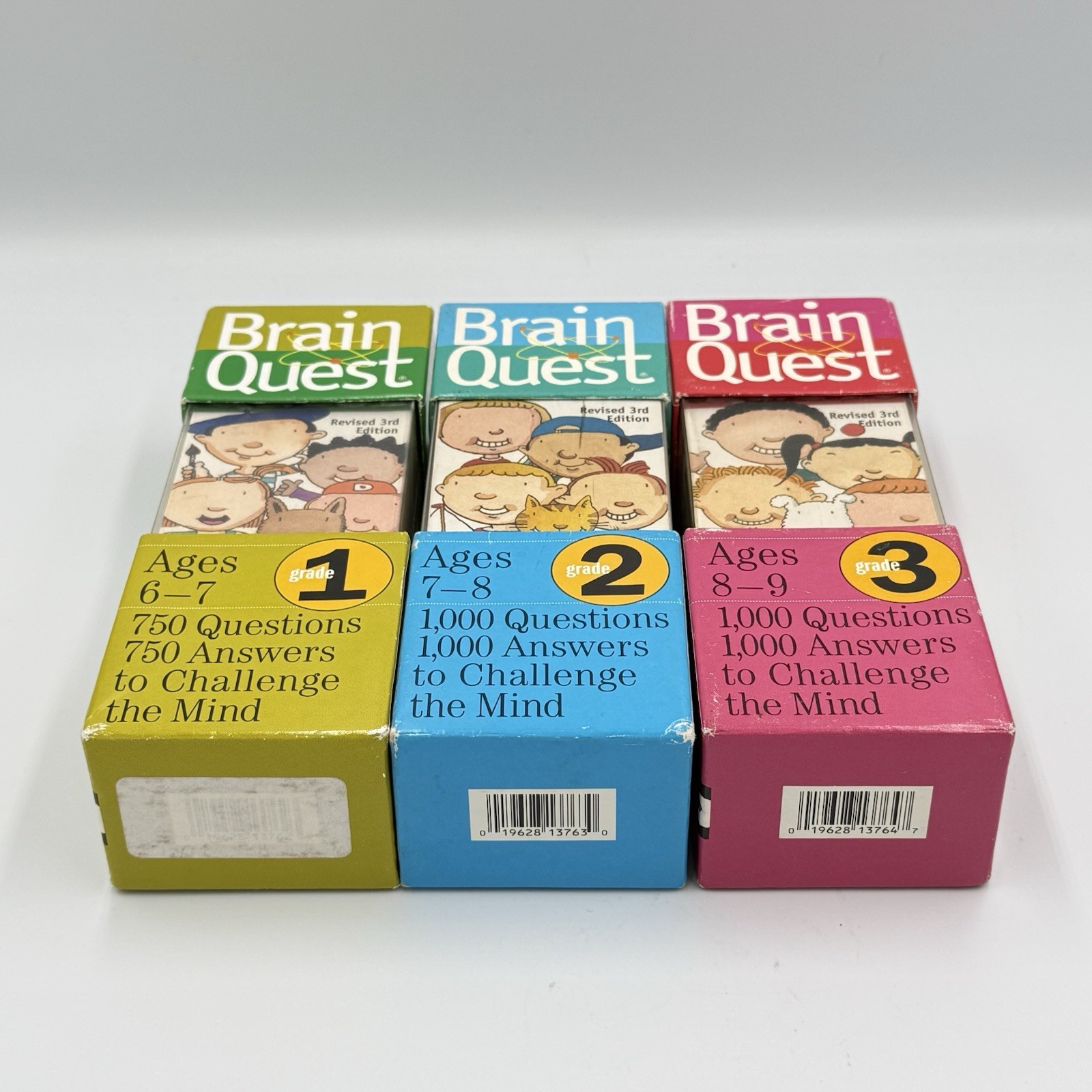 Vintage Brain Quest Bundle Set of 3 – Grades 1, 2, & 3 – Revised 3rd Edition