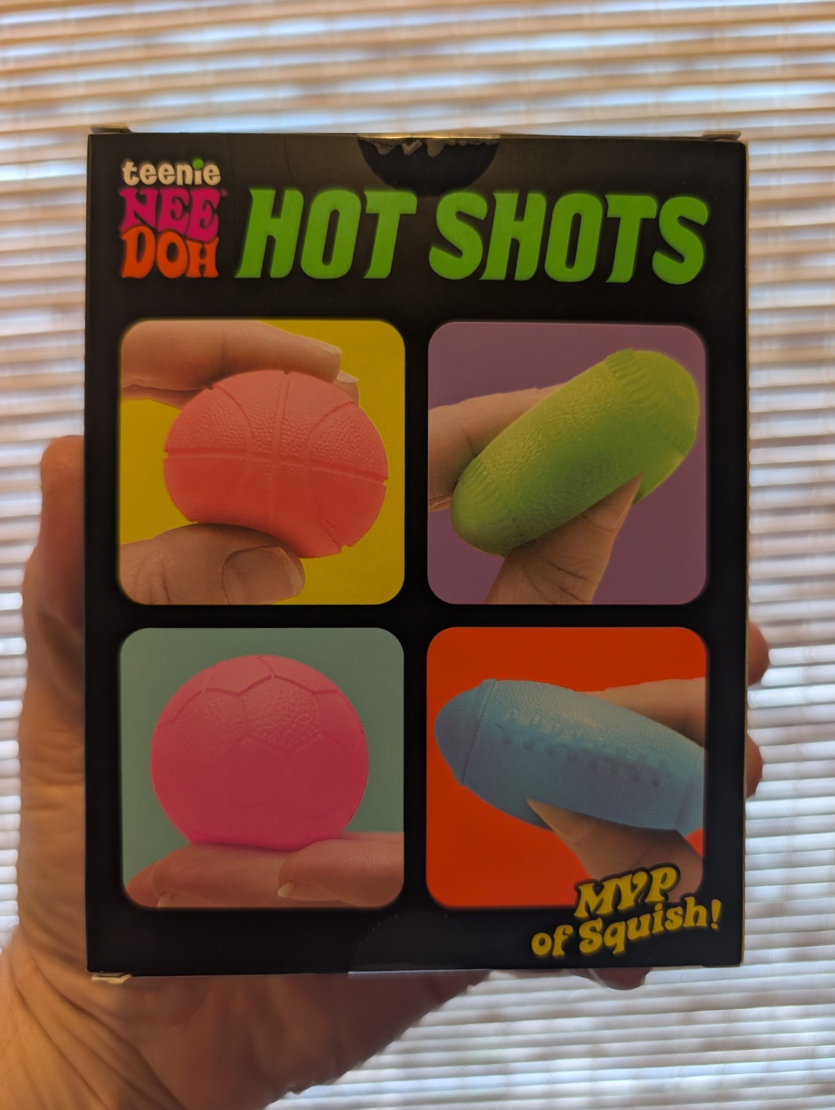 NeeDoh Teenie Hot Shots Squishy 4 Pack Sport Balls Free Shipping Viral