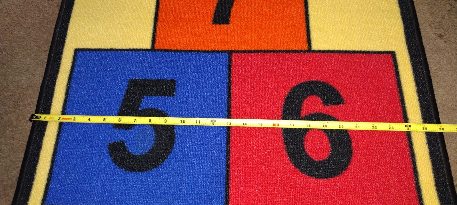 Hopscotch Rug Game Multi Color Learning Carpet Educational Kids Floor Mat