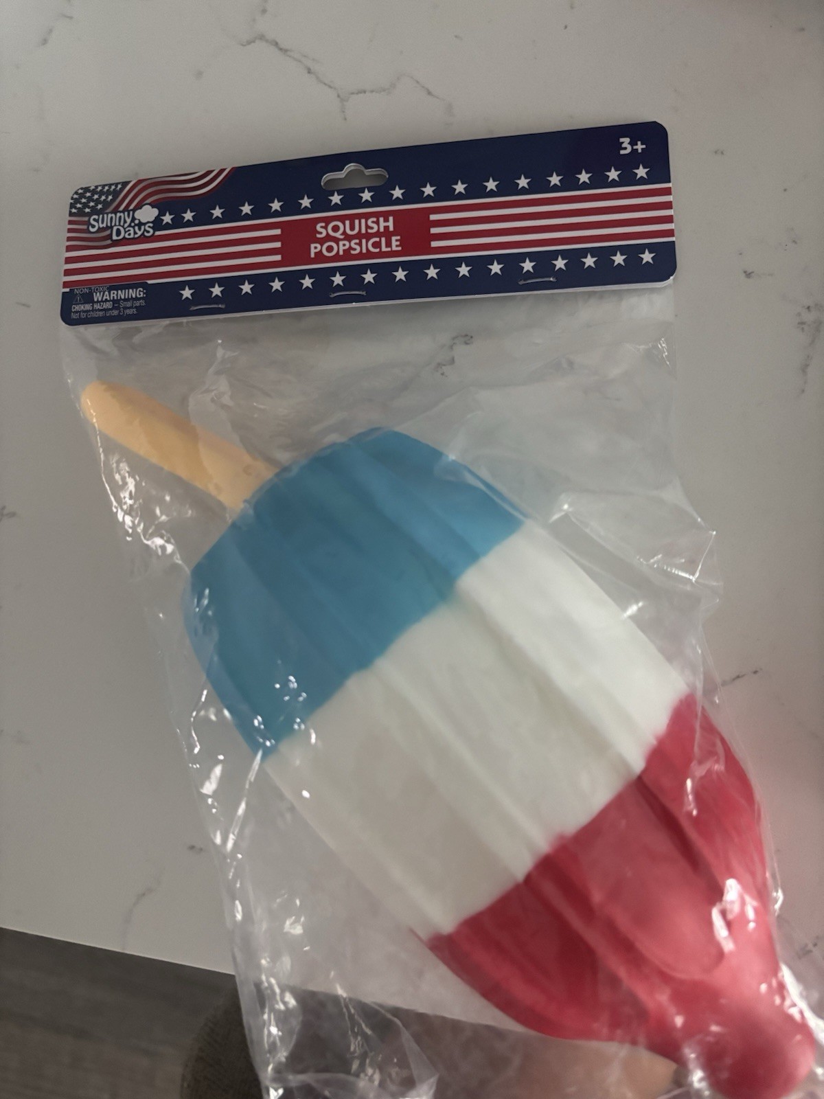 Patriotic Popsicle Squishy Stress Toy Red White Blue Squeeze Toy Bomb Pop