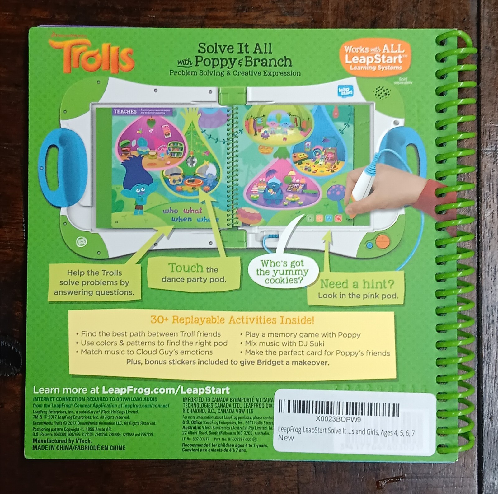 Leap Frog Leap Start Spiral Book Lot of 6 FROZEN MICKEY TROLLS Sampler 3D Lv 1-3