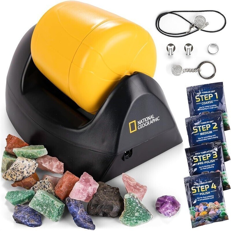 4 Lb Rock Tumbling Kit Durable Polisher STEM Educational Geology Science Kids US