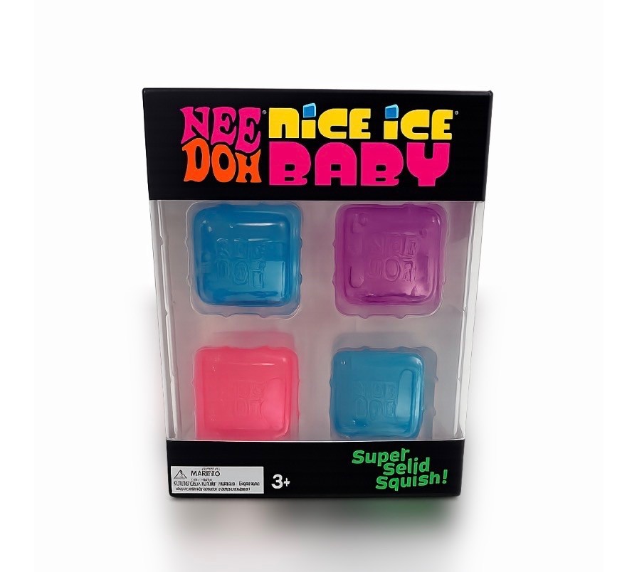 NeeDoh Nice Ice Baby 4 pack Nee Doh Mini Nice Cubes Pink Blue Purple Set of Four