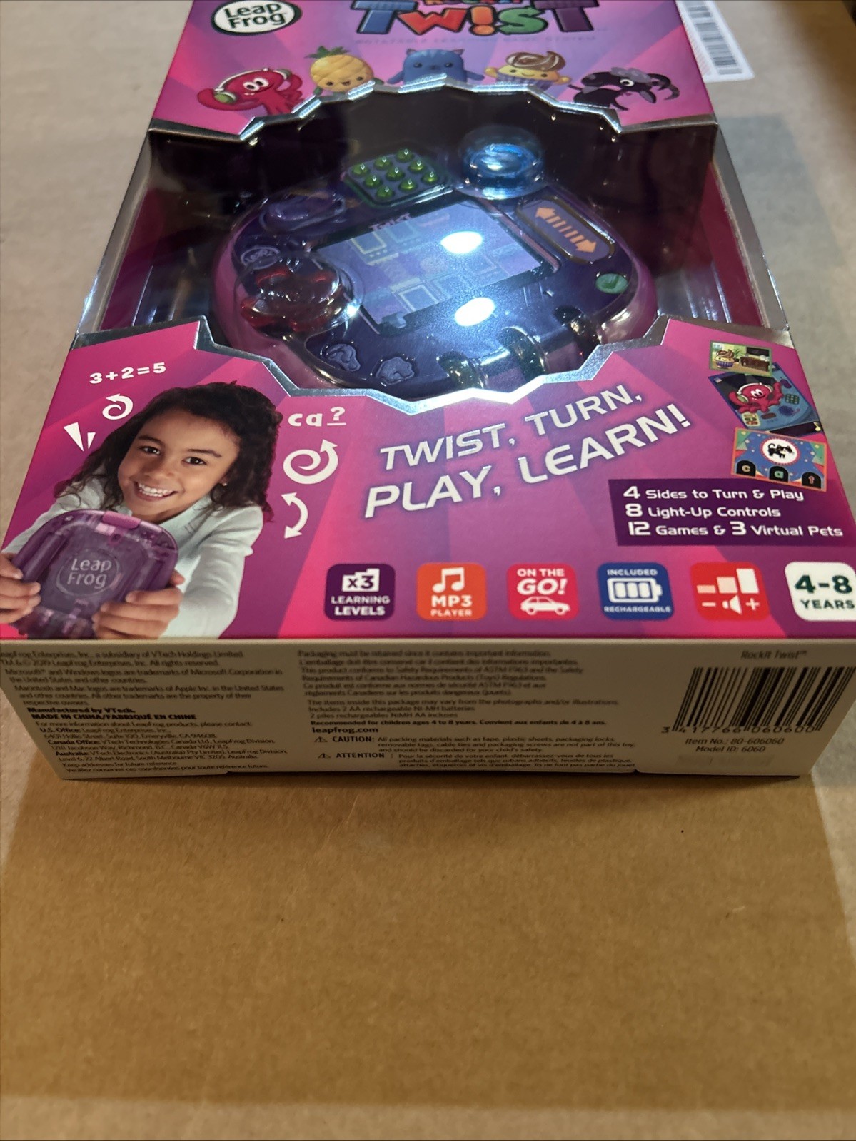 LeapFrog RockIt Twist Educational Learning Game System Purple Age 4- 8 New
