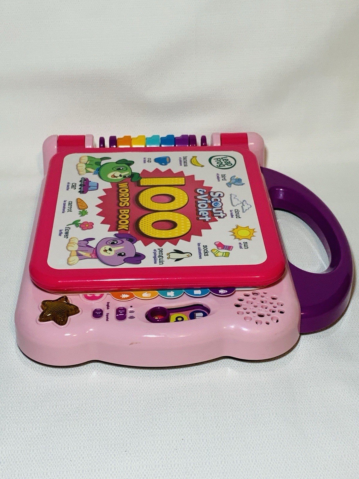 LeapFrog Scout & Violet 100 Words Book – Bilingual English/Spanish Learning Toy