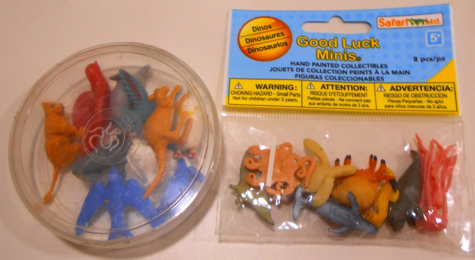 2 Sets Plastic Rubber Mini Animals Schleich 10 Pcs & Package Of 8 Pcs. Sea Life