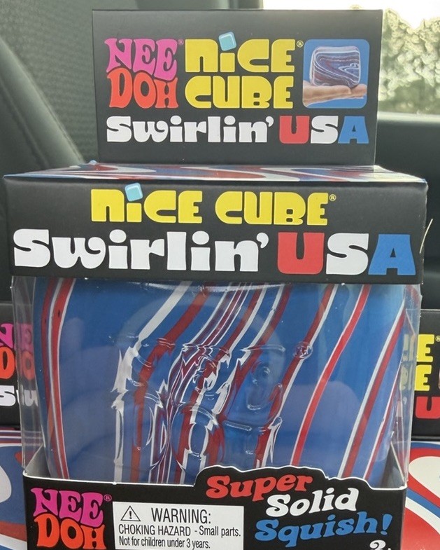 ***ONE*** NeeDoh Nice Cube 4th Of July Swirl – 100% AUTHENTIC NIB!