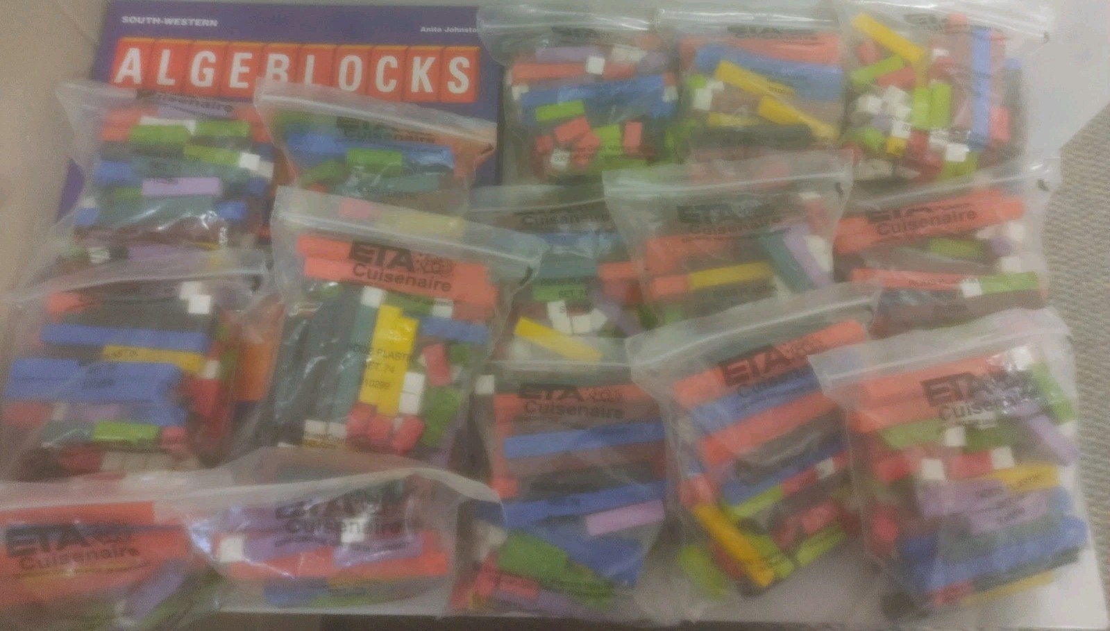 Algeblocks Starter Set by ETA Cuisenaire Staff (2001, Kit) & Fraction GeoSolids