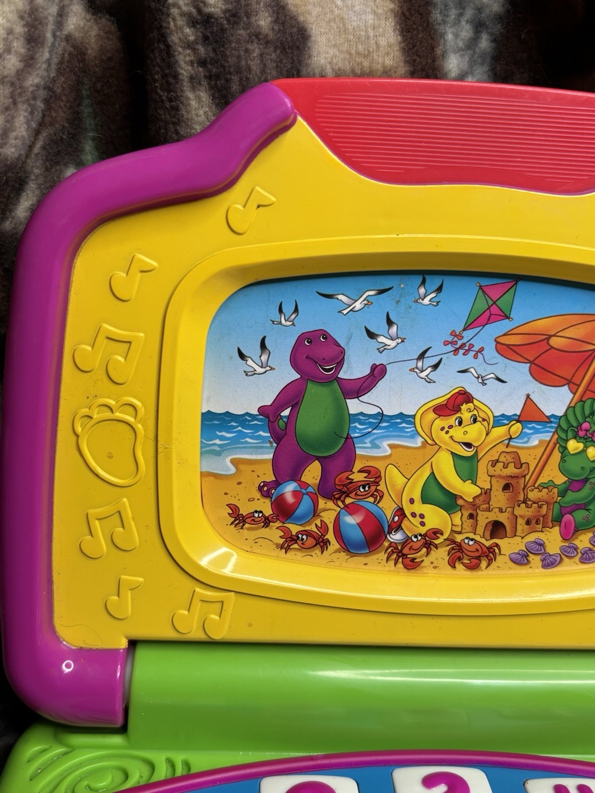 LOOK! BARNEY Laptop Interactive Learning (1) Cartridge 2002 Vintage Toy Portable