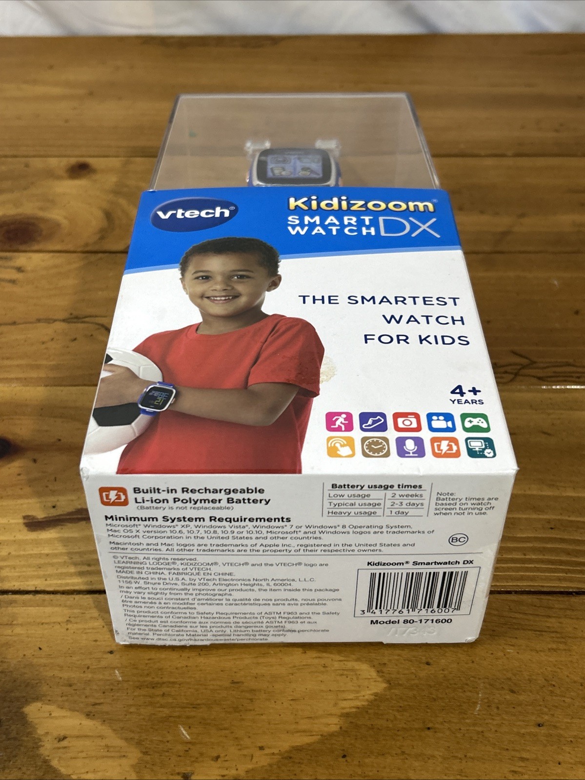 VTech Kidizoom Smartwatch DX Blue The Smartest Watch for Kids Ages 4 And Up. NEW