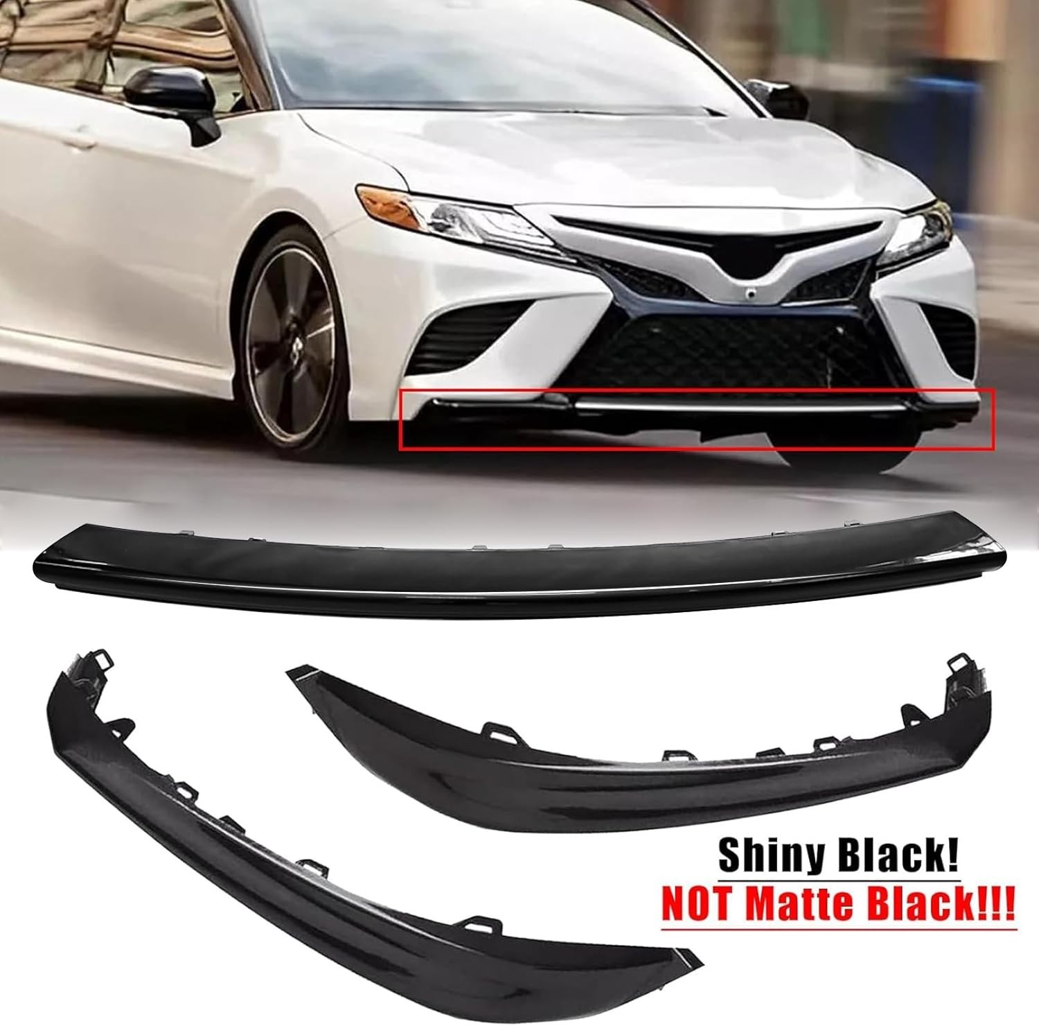 Front Bumper Lower Grille Trim Molding Fit for Toyota Camry SE XSE 2018 2019 202