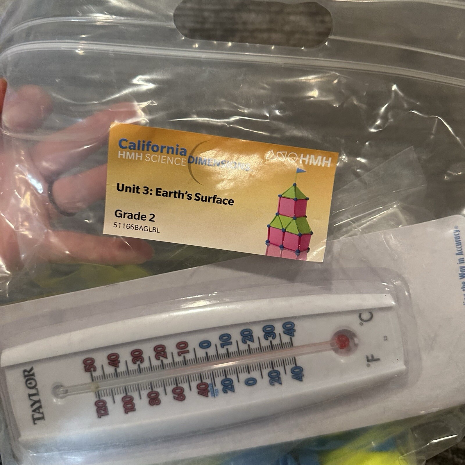 Science Kit Thermometers 6 Small 1 Large 6 Tennis Balls 6 Scoops HMH Lab Kit New