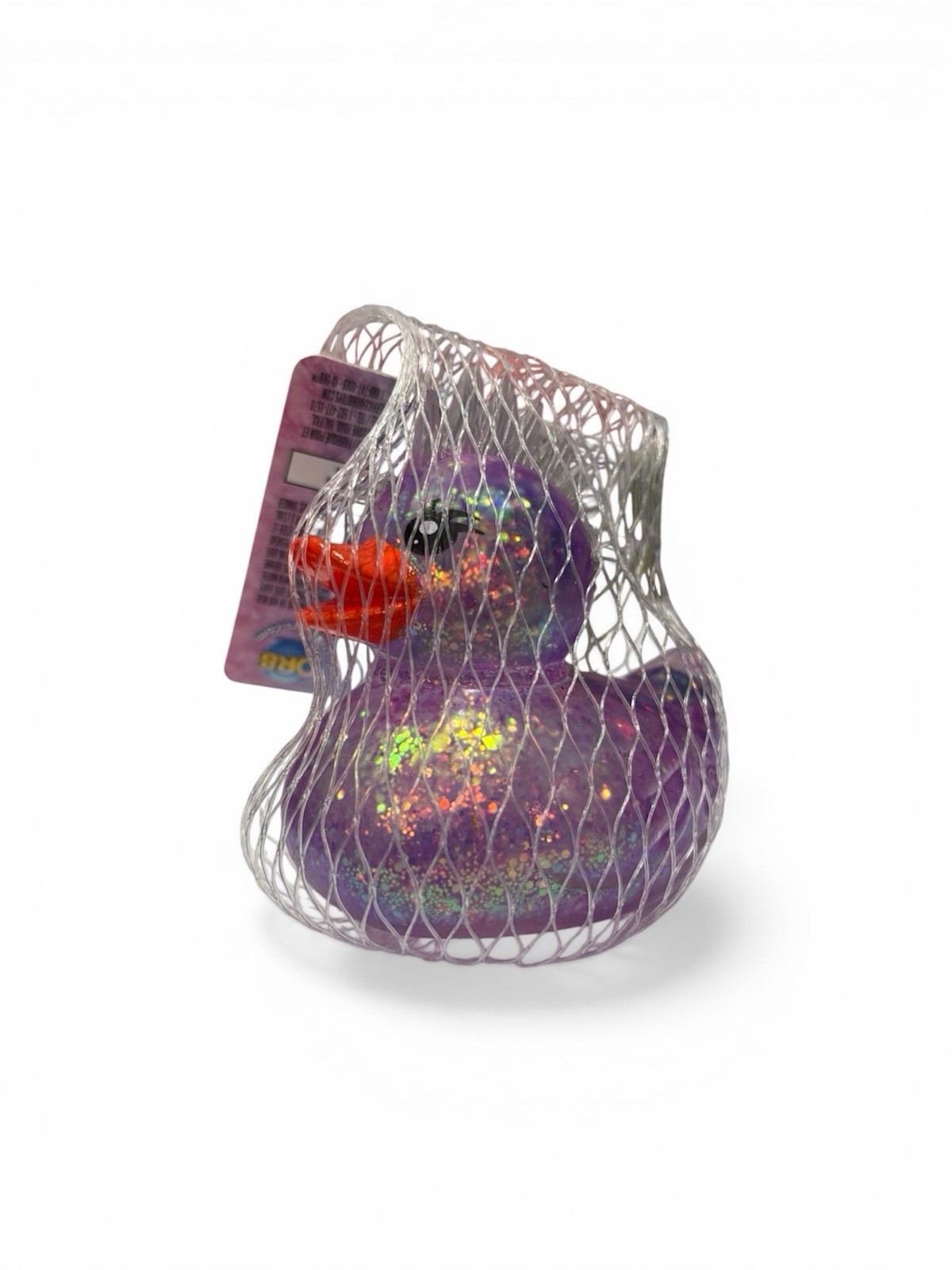Sparklee Duck Purple Orange Multicolor Glitter Squeeze Toy Ages 3-11 Years