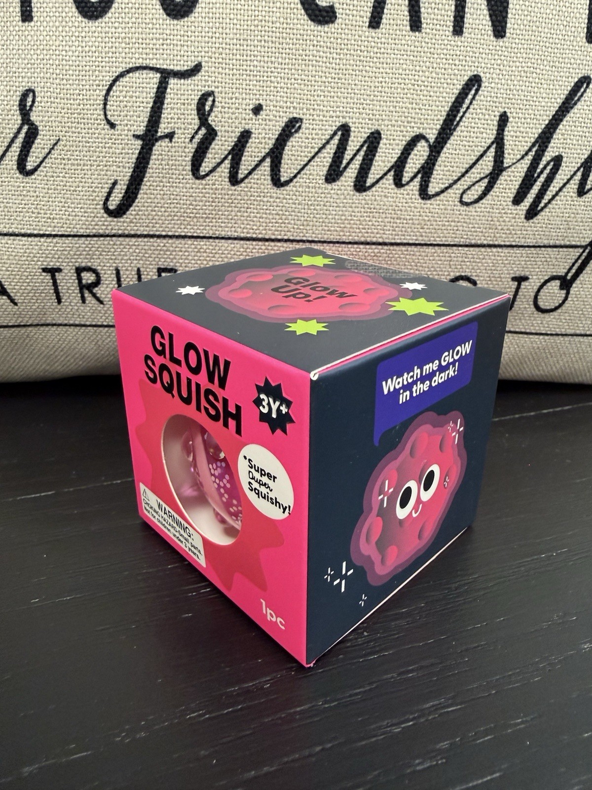 NEW Super Duper Squishy Glow in the Dark Squeezy by J’Adore Pink Glow Squish
