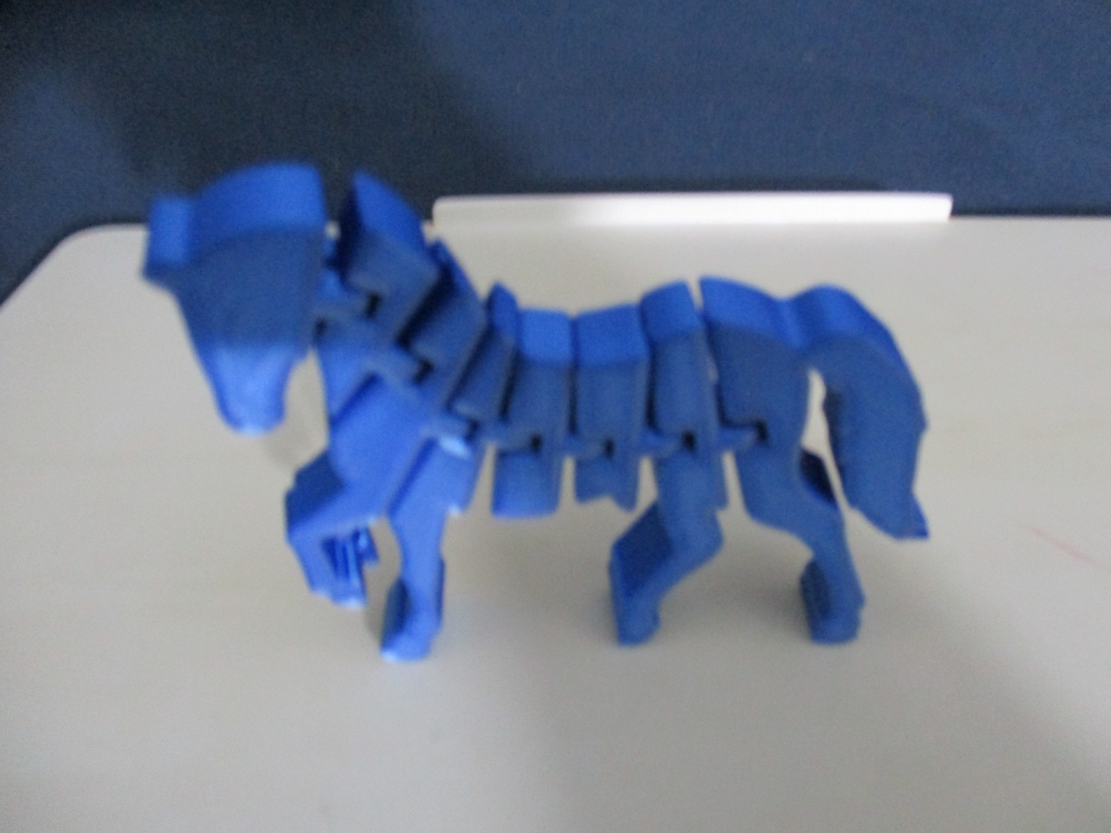 2 FLEXI SENSORY TOY HORSE 4 INCHES LONG YELLOW AND BLUE