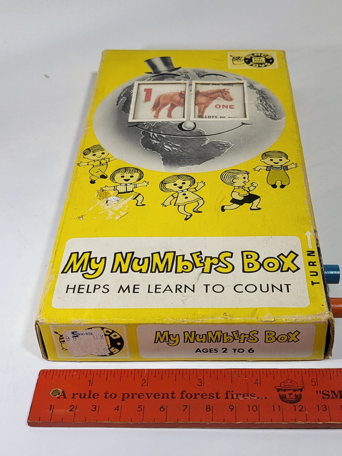 Vintage Learn To Count “My Numbers Box” Placo Fun Dial 1968 Collectible Rare