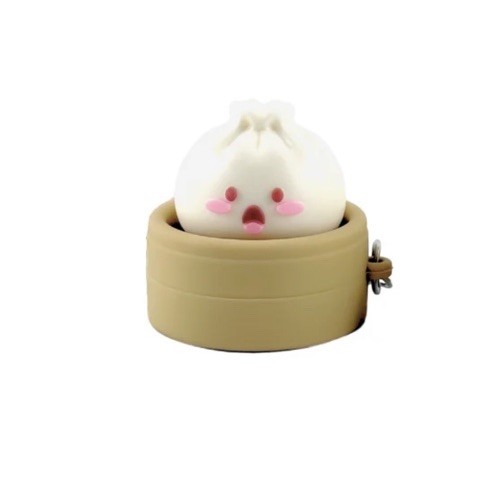 Dumpling Bao Buns Fidget CLICKER Keychain Charm Chumz Push Clip Clickeez x1