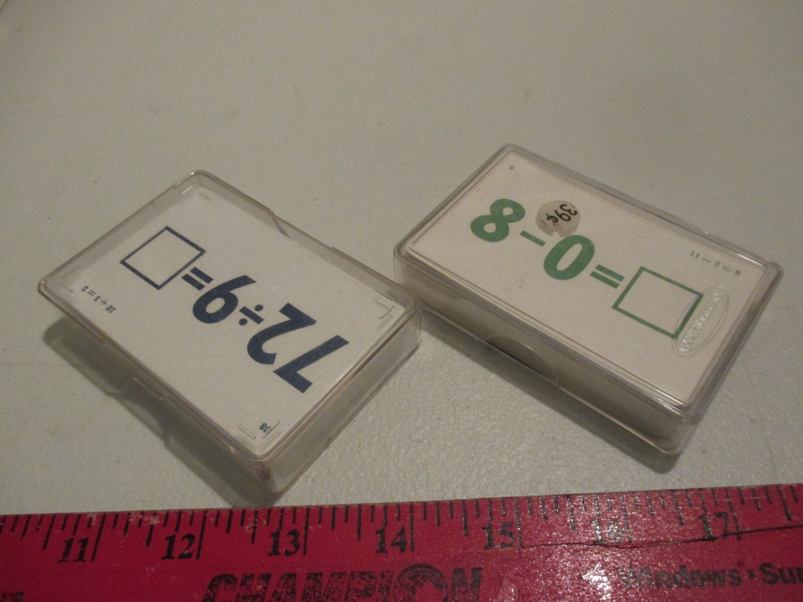 Lot of 2 Vintage Whitman Flash Card Games, Division, Subtraction
