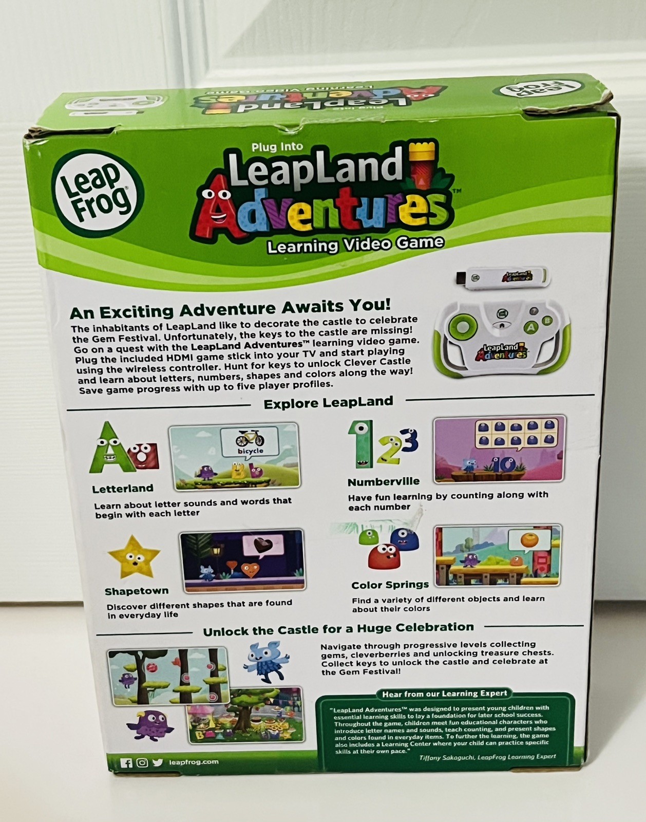 NEW LeapFrog LeapLand Adventures Learning TV Video Game Plug In U27