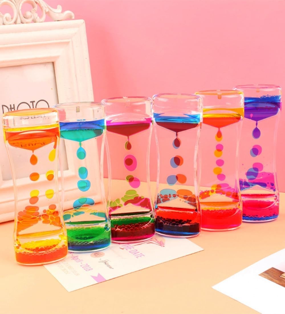 8 Pack Liquid Motion Bubblers for Stress Relief and Visual Stimulation Toys