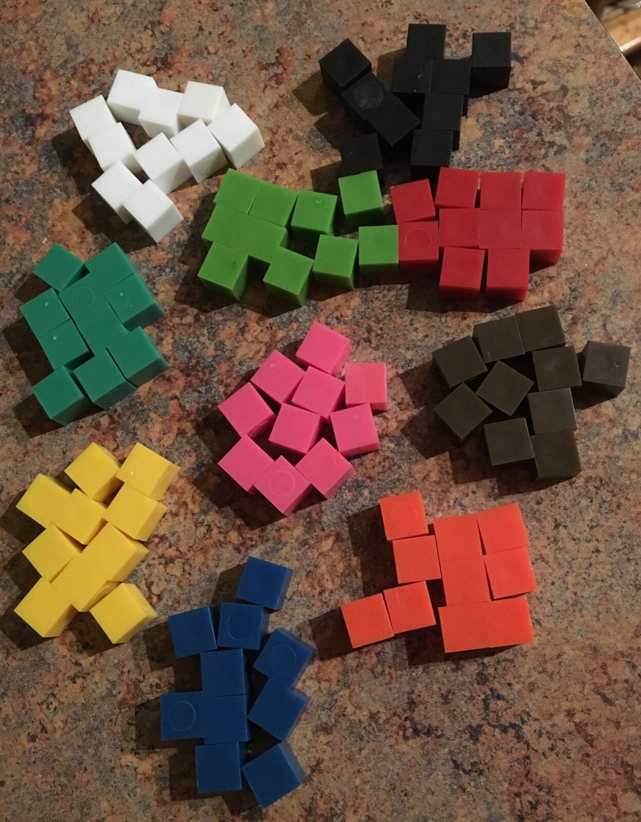 100 pc ETA Cuisenaire Centimeter Cubes Non-Interlocking algebra math homeschool
