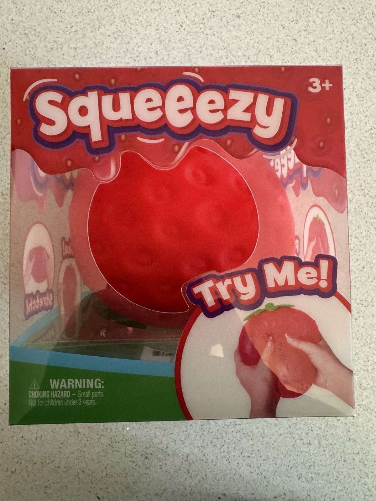 Sunny Days Authentic Strawberry Squishy Jumbo Squeezy Stress Relief Fidget Toy