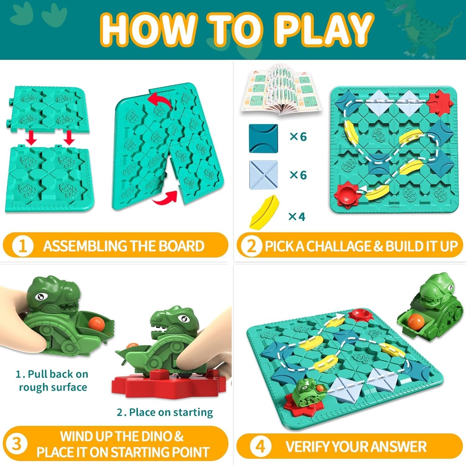 STEM Board Games for Kids Ages 4-8, Logic Puzzles for Kids Toys for 4 5 6 7 8 Ye