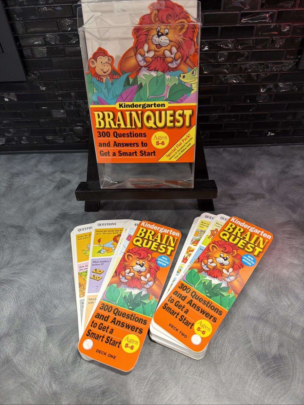 Brain Quest Kindergarten Ages 5-6 300 Q’s Rare, Special Flat Pack, Very HTF!