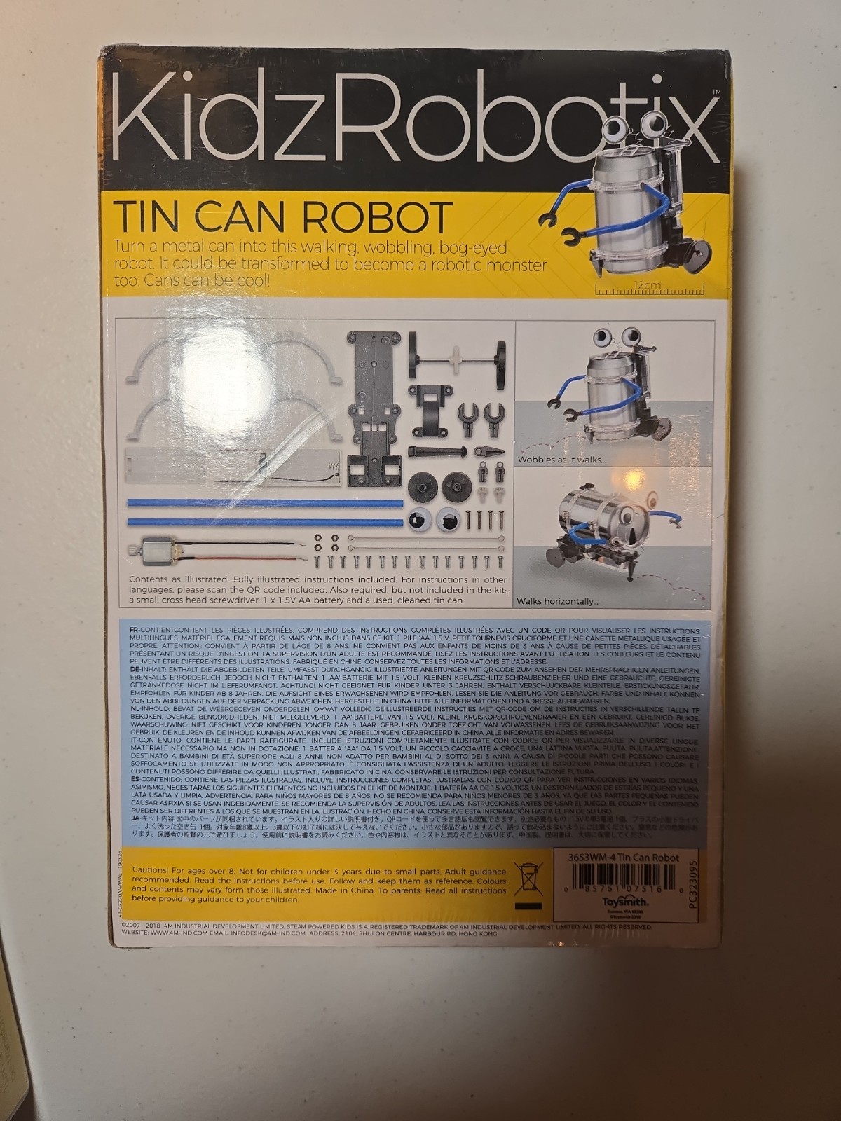 KidzRobotix Tin Can Robot STEM Science Building Kit NEW Sealed Ages 8+ DIY Toy