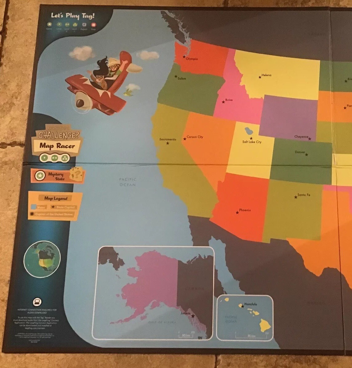 LeapFrog Tag – Interactive UNITED STATES MAP Learning System – Pen Not Included