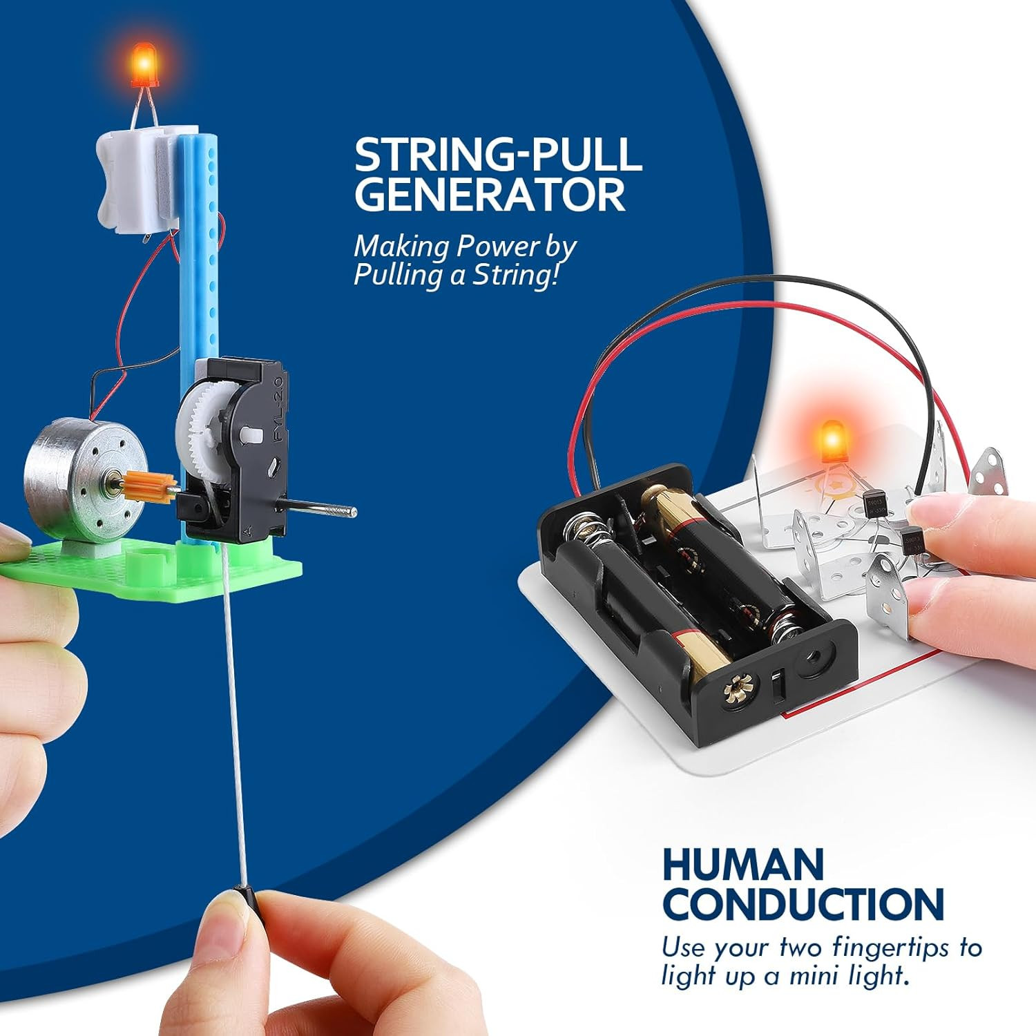 Science Circuit Kit Electricity for Kids, STEM Light Bulb Experiment, Electric