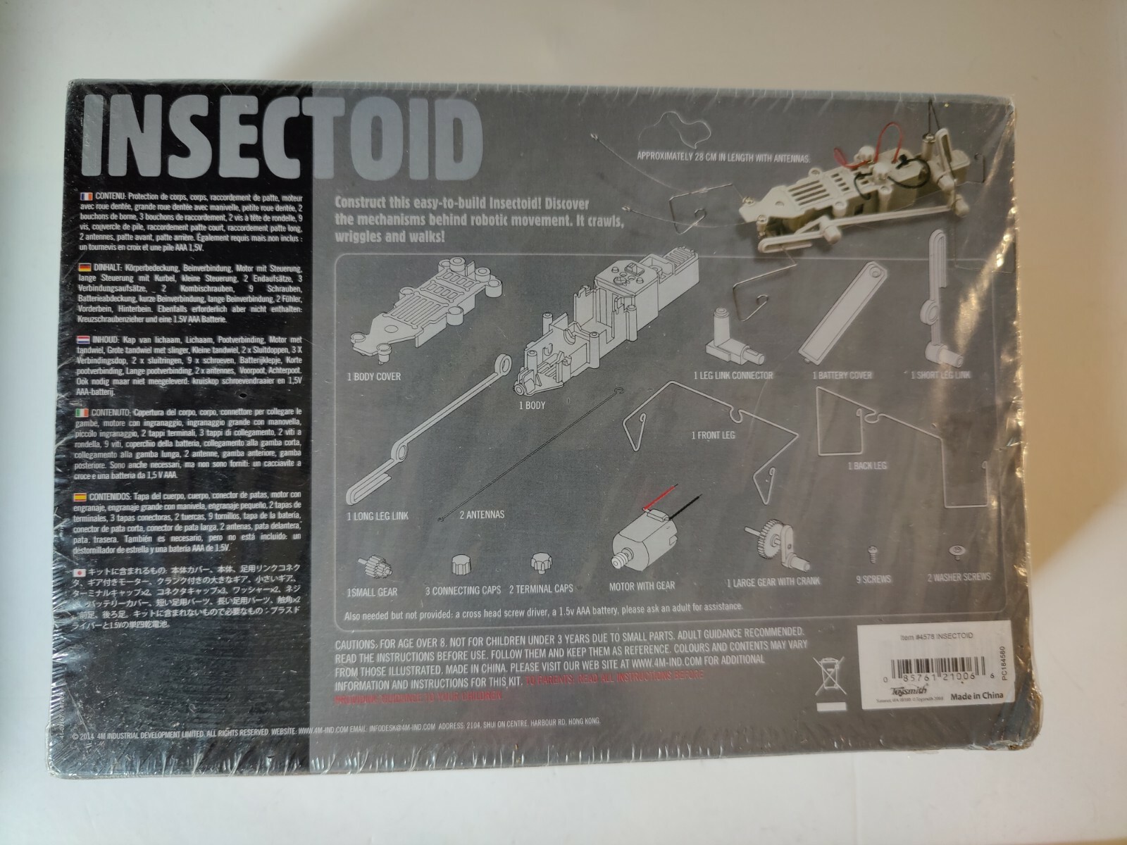 Insectoid Robotic 4M Fun Mechanics Kit – Easy to build – 8 years & Up NEW NIB