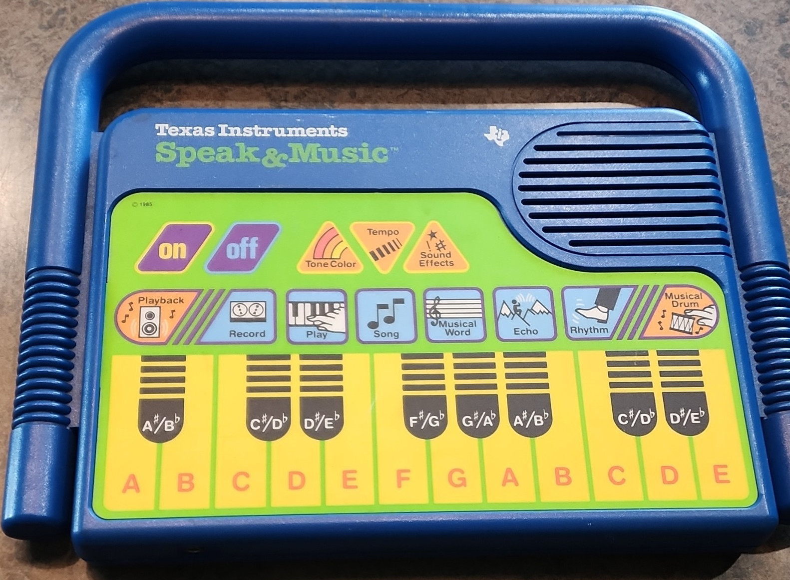Vintage working Texas Instruments Speak & Music Educational Electronic Toy 1985