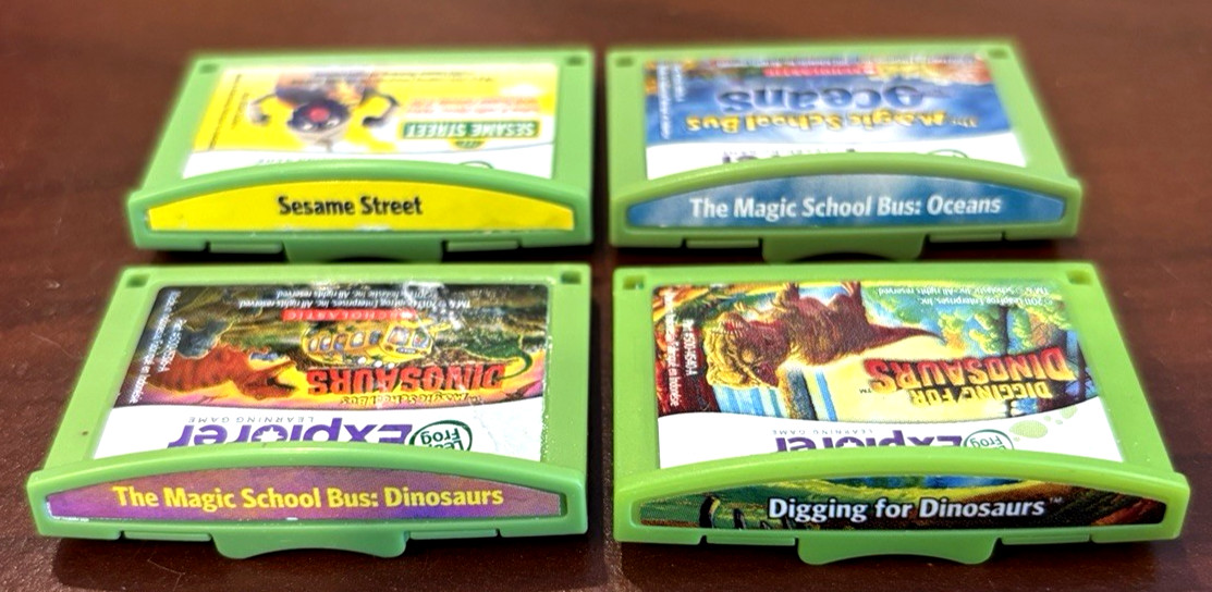 4 Leap Frog LeapPad Explorer Learning Game lot LeapPad 1 2 3 XDI Ultra Platinum