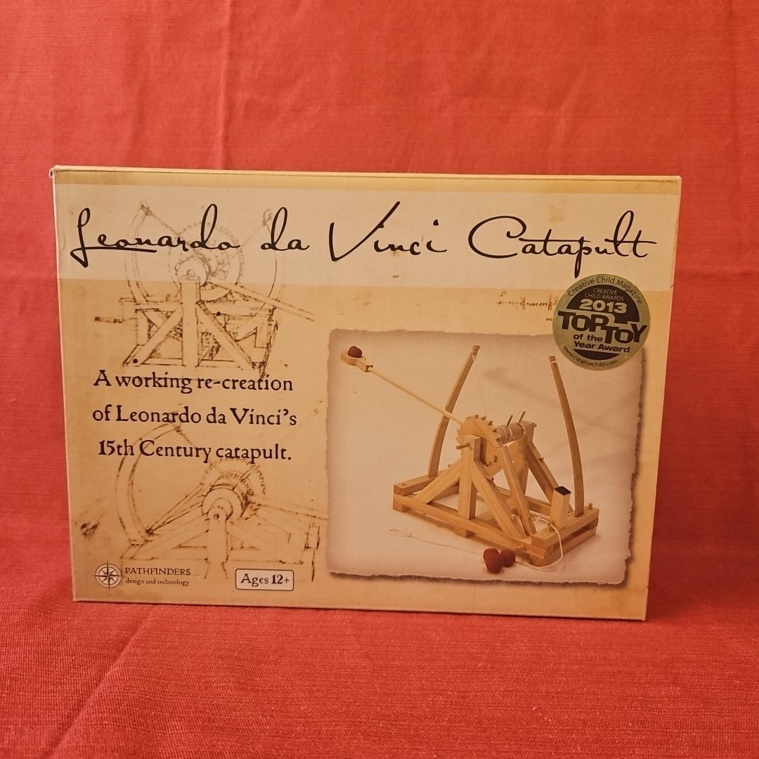 Leonardo da Vinci Catapult Wooden Model Kit Age 12+ Pathfinders NEW Open Box (D