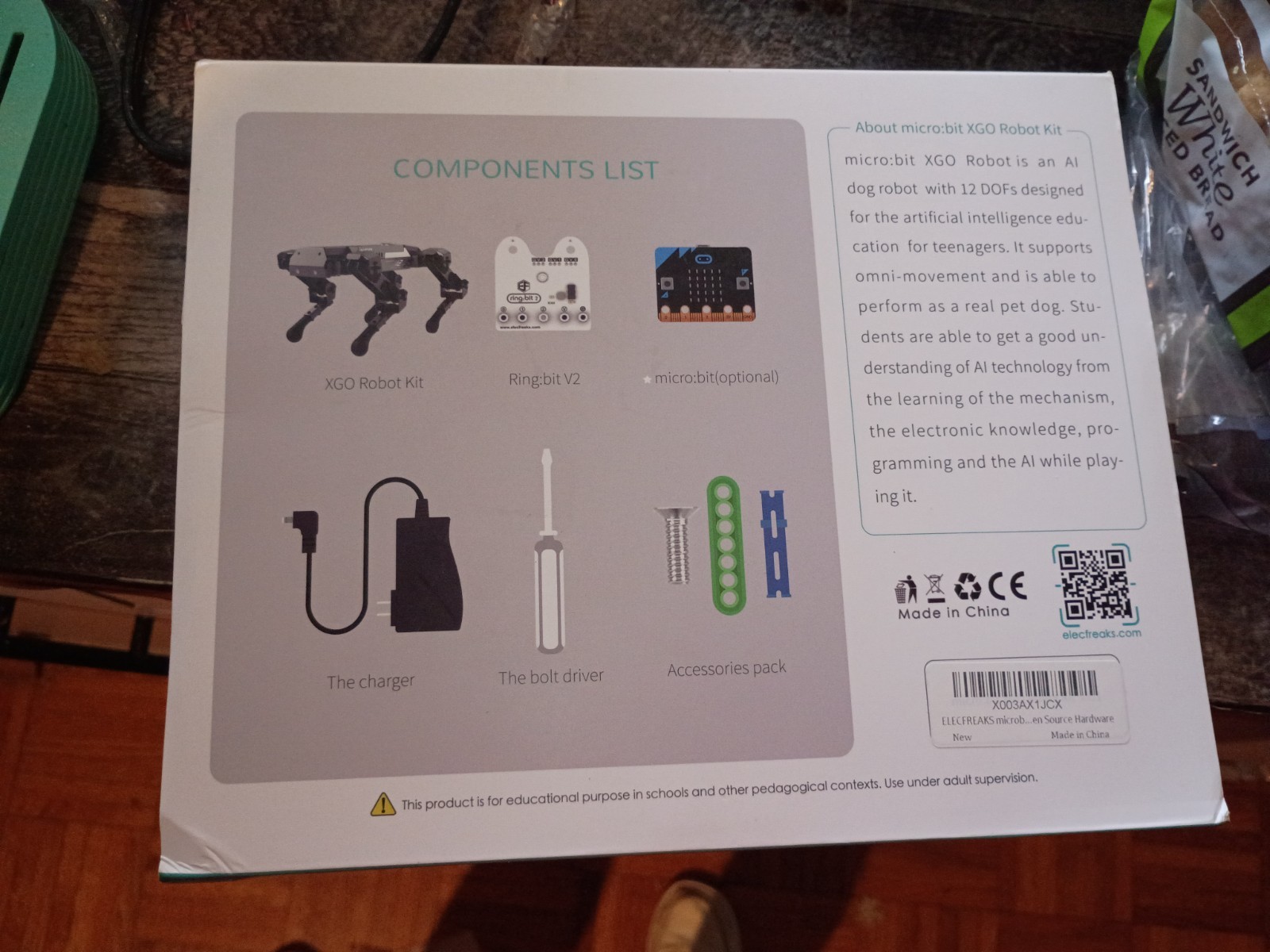 Robot Dog Micro:bit XGO robot kit Elecfreaks and luwu dynamics,