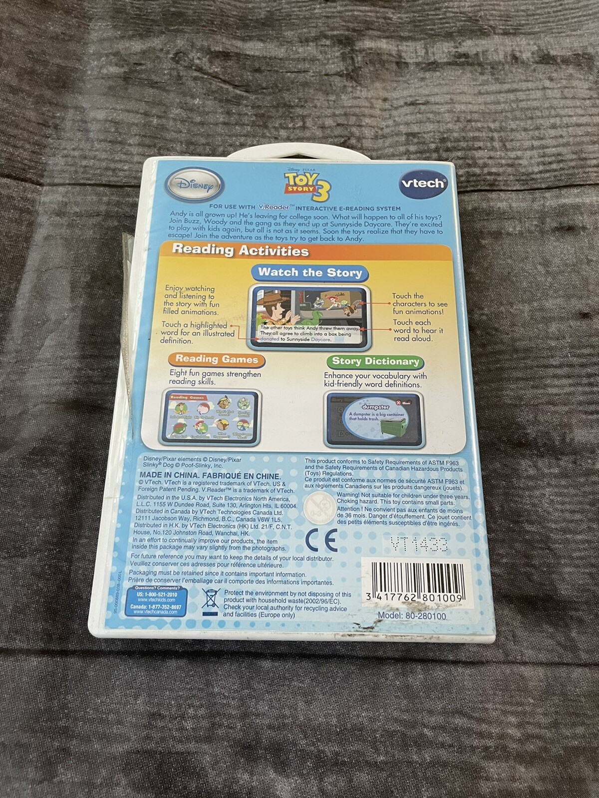 vtech V.Reader Disney Pixar Toy Story 3 Beginning Sounds Comprehension New