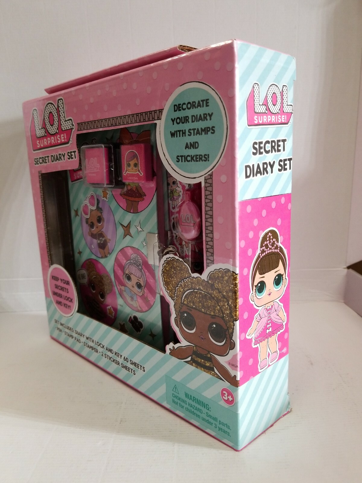 LOL SURPRISE SECRET DIARY SET STICKERS STAMPS PEN LOCK AND KEY NEW