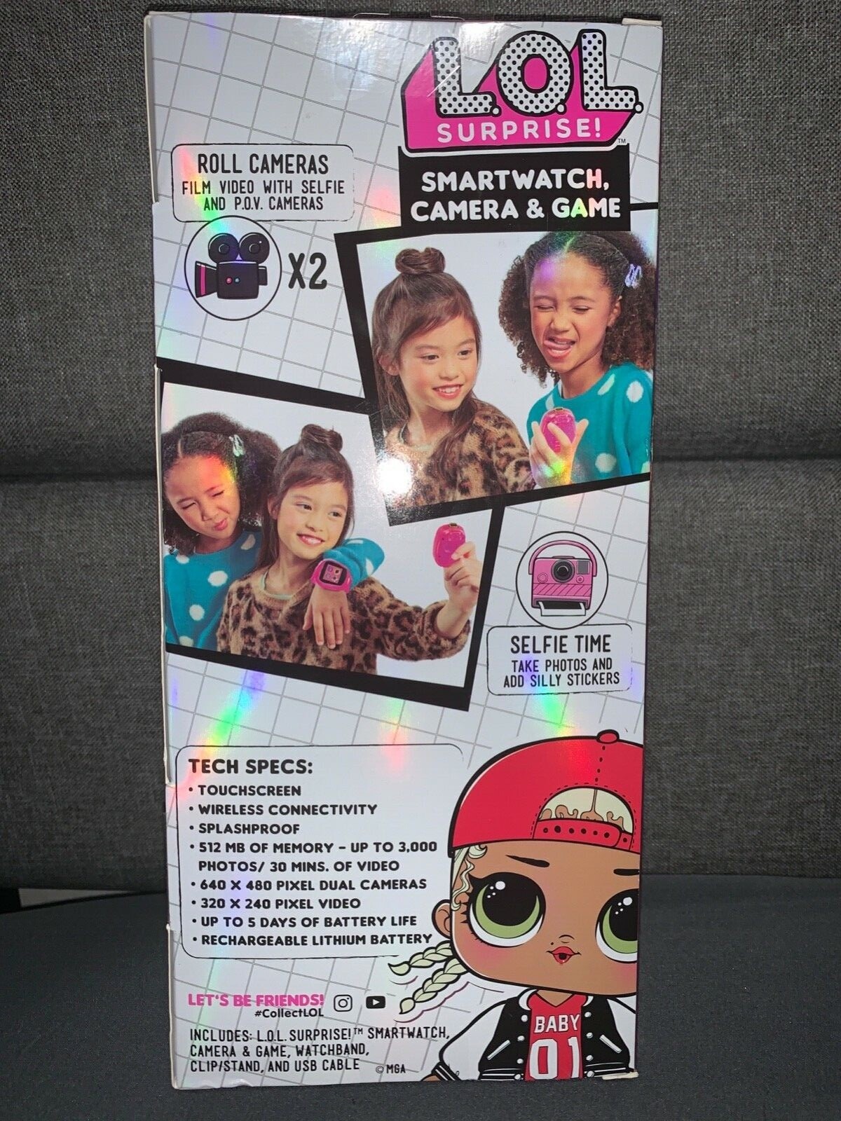 LOL Surprise Rechargeable Touchscreen Kids Smartwatch,Camera, Games – New In Box
