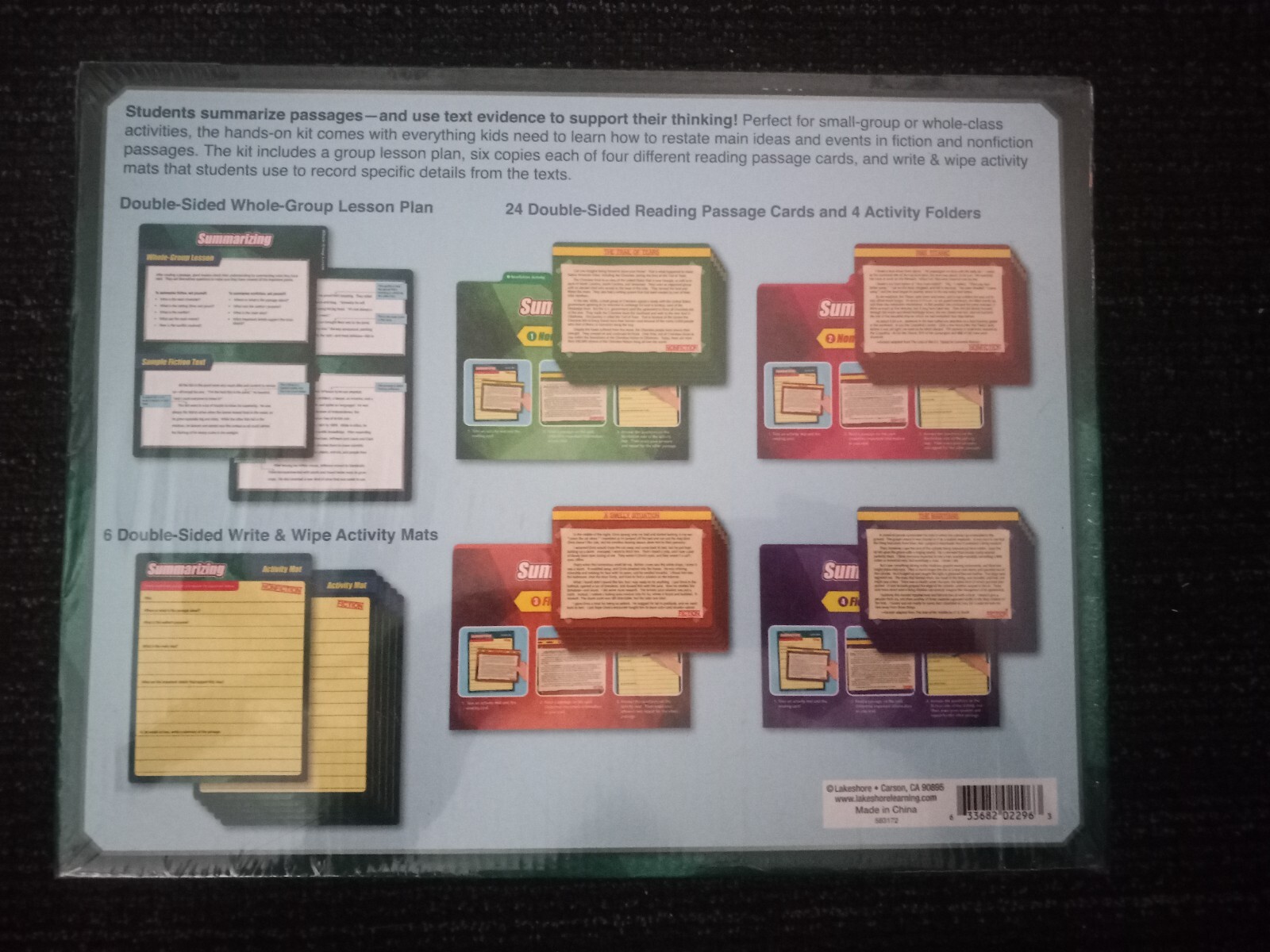 Lakeshore Finding Evidence Home School Kit Summarizing Grades 4-5 NEW SEALED
